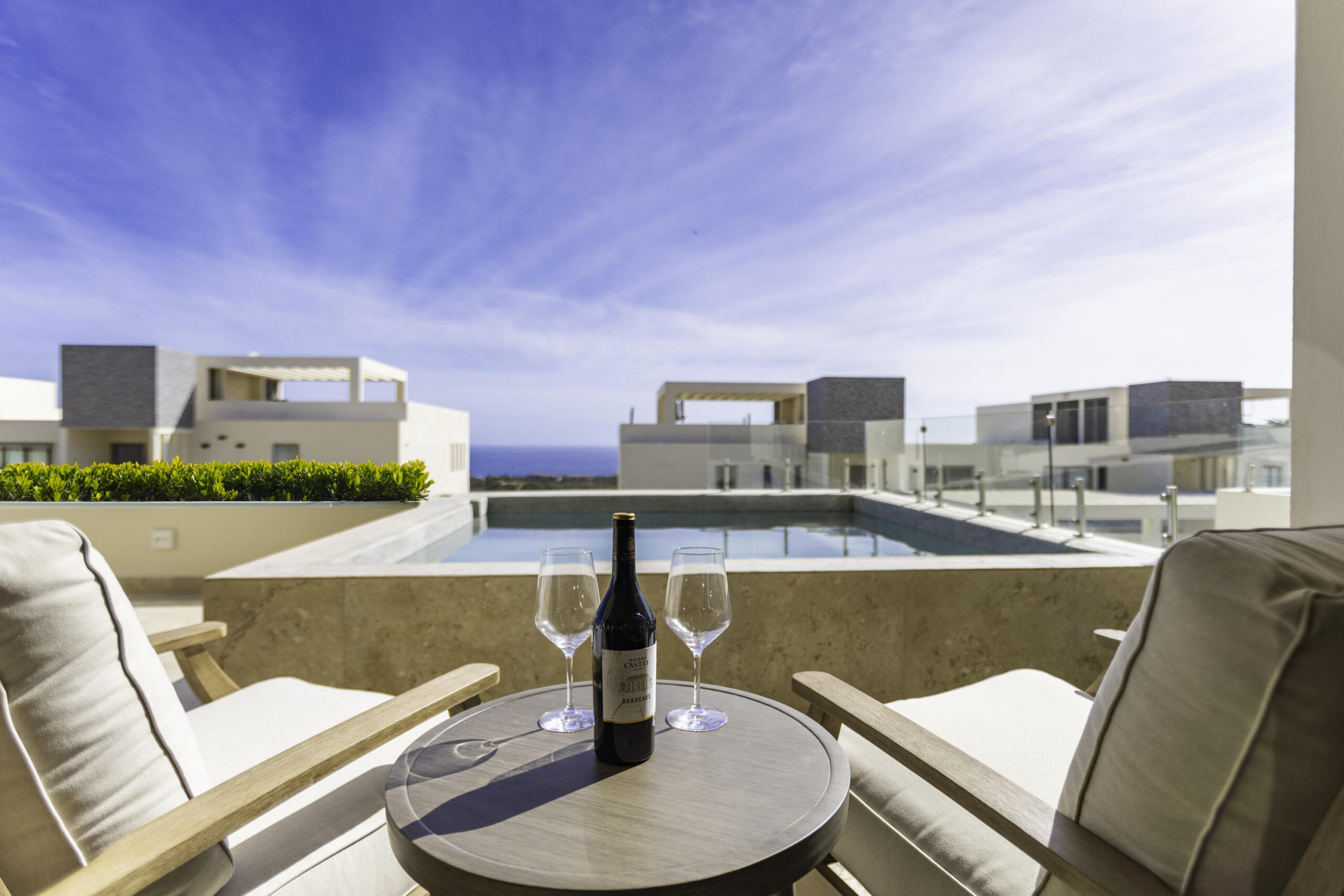 Los Cabos Cabo Costa Welcome to Cabo Costa, one of Cabo San Lucas' newest residential communities, where modern architecture meets the natural beauty of Baja. This beautifully appointed ground-floor residence features two spacious en-suite bedrooms, a private terrace, and a dipping pool. Finished in warm, neutral tones, the home offers a timeless design that is both elegant and inviting. Residents enjoy resort-style amenities including a clubhouse, infinity pool, fitness center, sundeck, and business space. Contact me today for more information or to schedule a private tour. for sale